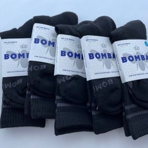 5 NWT Bombas Women's Size Small Calf Socks, Black